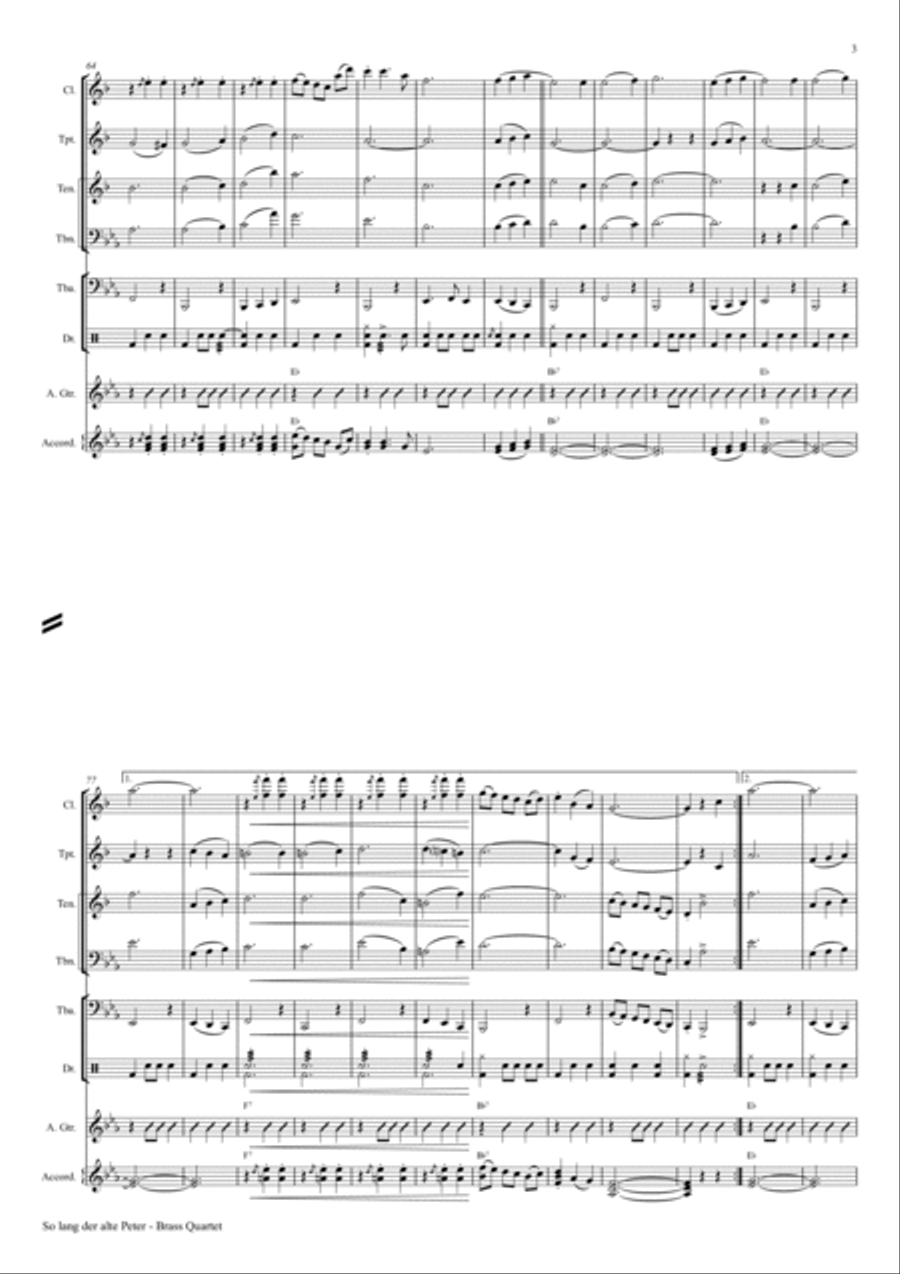 Solang der alte Peter - Munich City anthem - German Band Concert Band scores gallery preview page 3