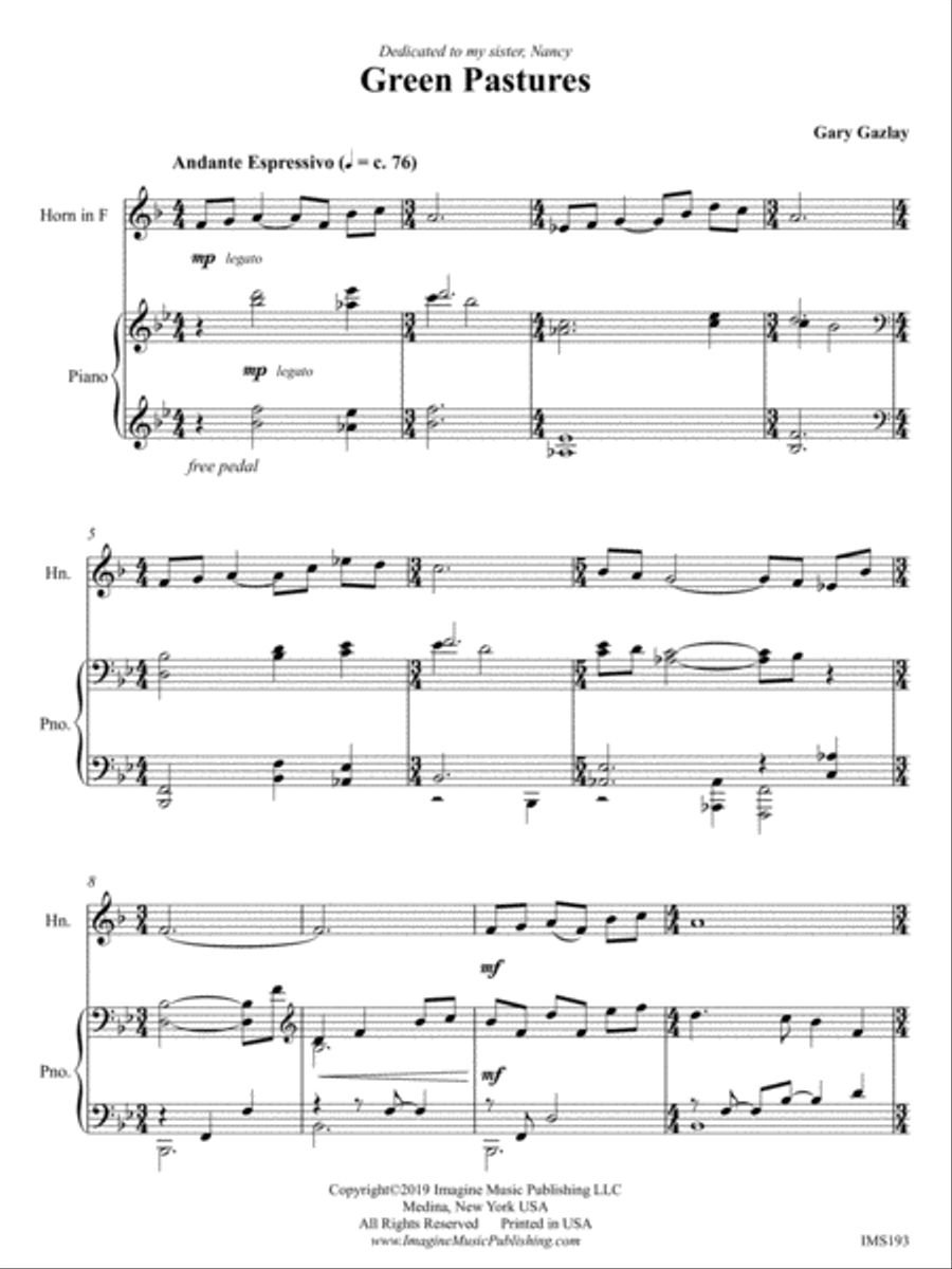 Green Pastures Horn scores gallery preview page 4