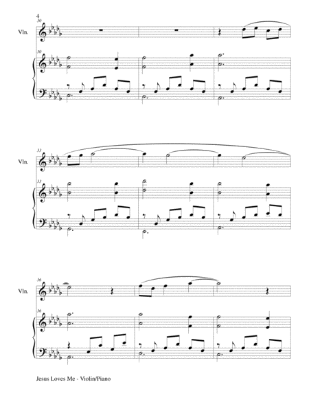 JESUS LOVES ME (Duet – Violin and Piano/Score and Parts) image number null
