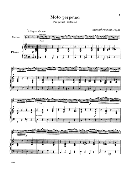 Paganini: Moto Perpetuo, Op. 11