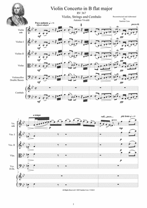 Vivaldi - Violin Concerto in B flat major RV 367 for Violin, Strings and Cembalo