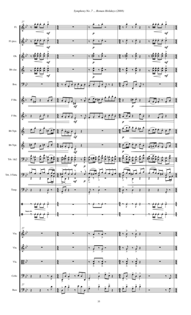 symphony No. 7 ... Roman Holidays (2008) 2nd movement, first interlude