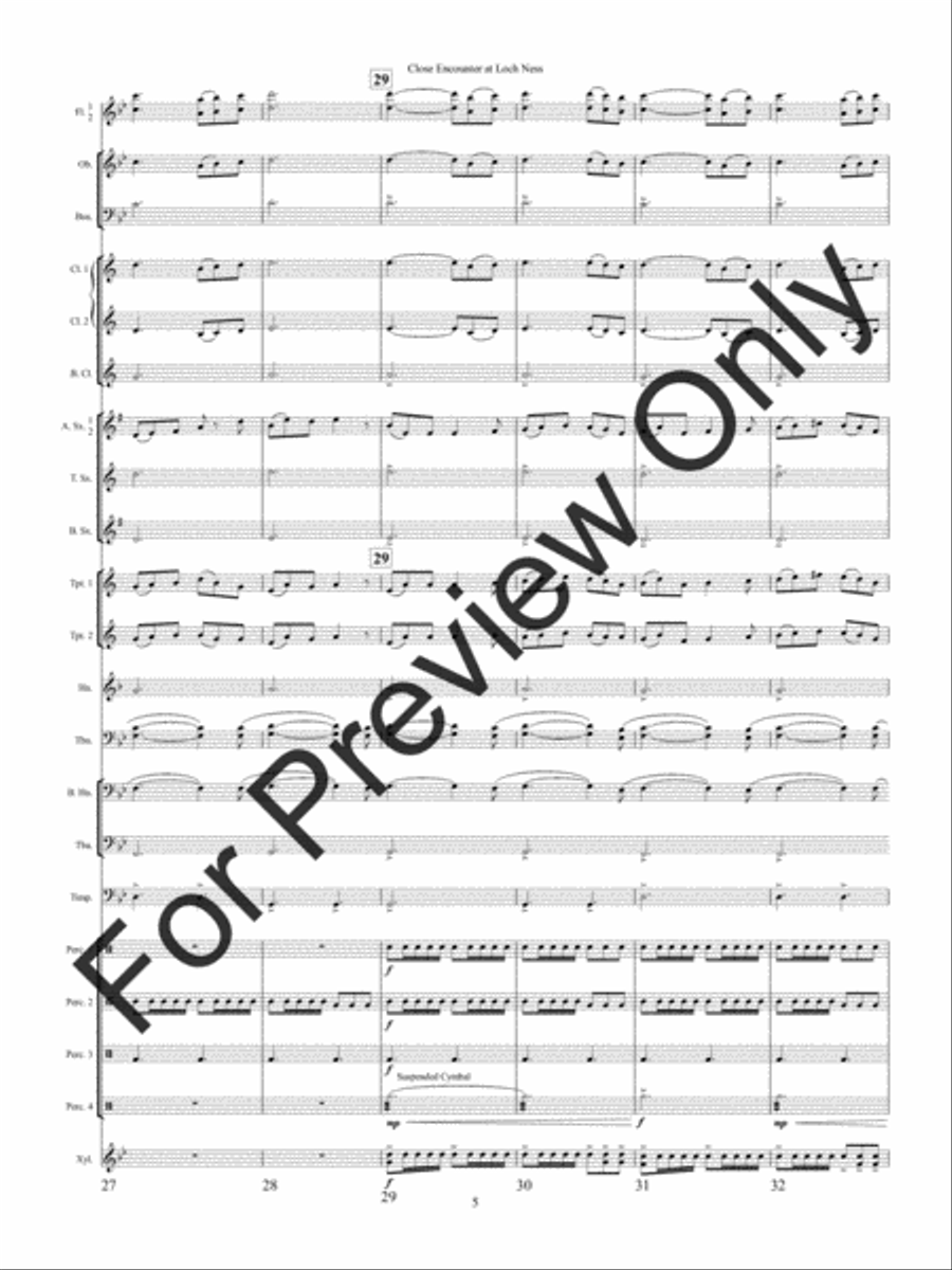 Close Encounter at Loch Ness Concert Band scores gallery preview page 8