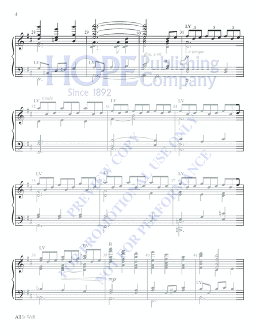 All Is Well All Is Well 5-Octaves scores gallery preview page 4