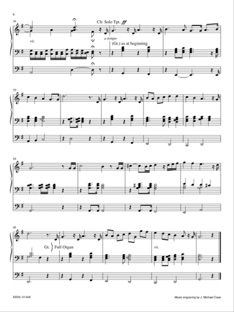 Trumpet Processional in G Trumpet scores gallery preview page 7