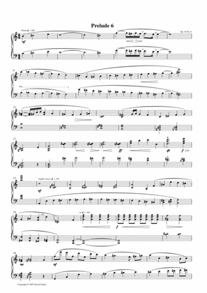 Prelude for solo piano, Op. 16, No 6