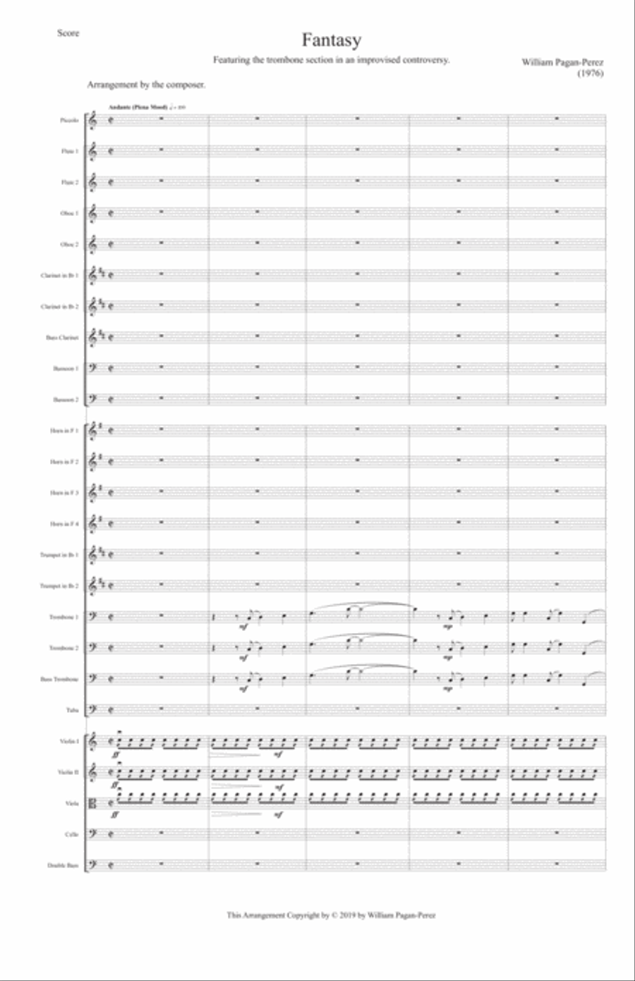 Fantasy for Orchestra Full Orchestra scores gallery preview page 3