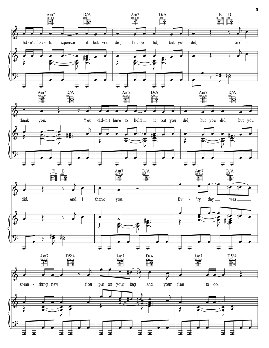 I Thank You I Thank You Piano, Vocal, Guitar scores gallery preview page 3