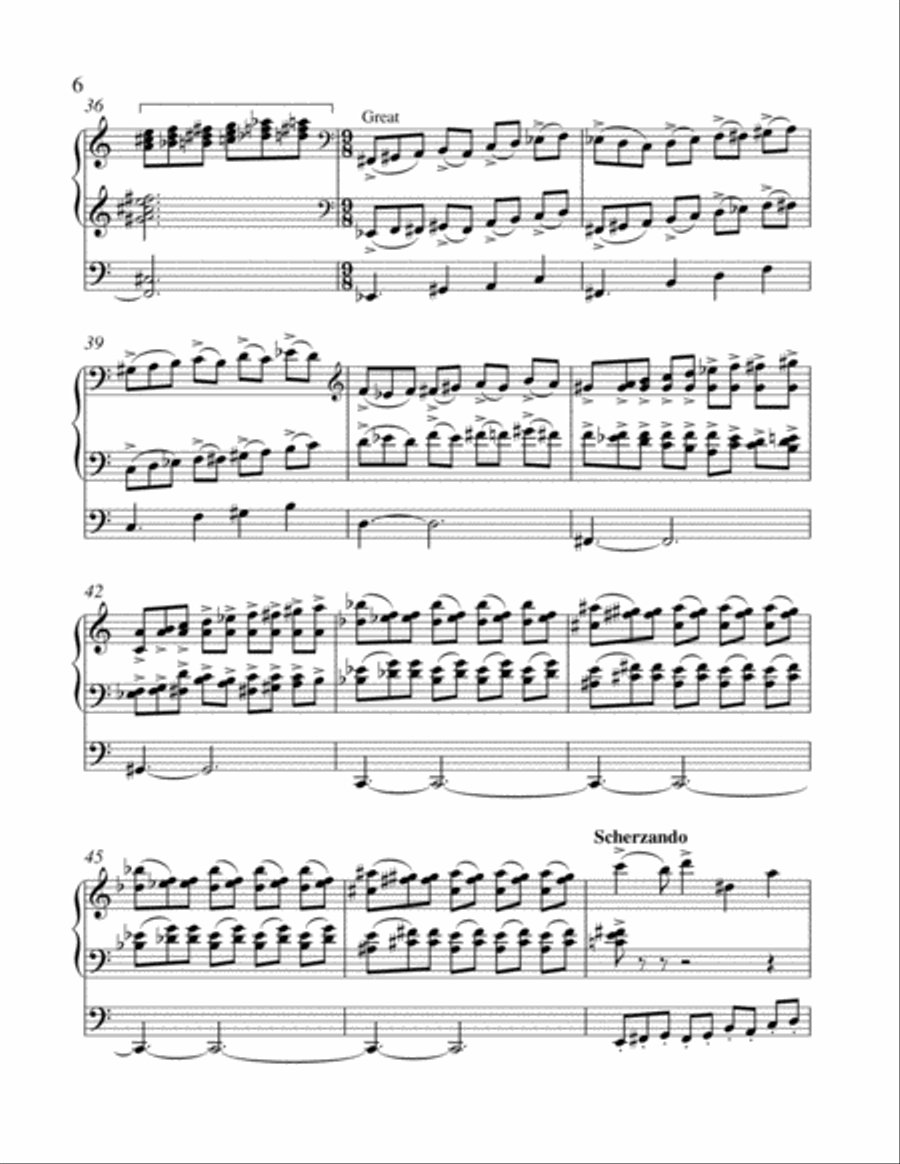 Triptych for Organ and Orchestra: Angelus Organ Solo scores gallery preview page 4