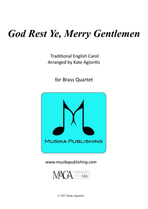 Book cover for God Rest Ye, Merry Gentlemen - for Brass Quartet