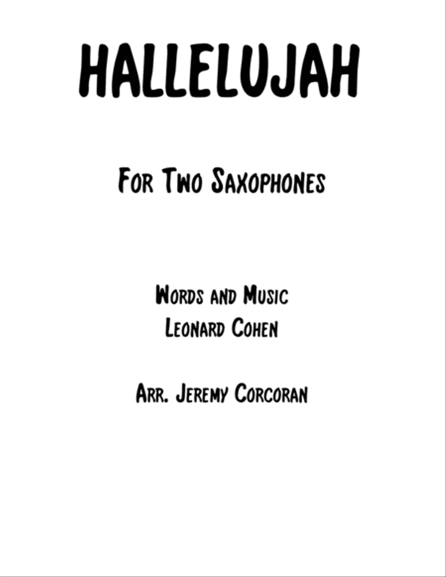 Hallelujah Hallelujah Woodwind Duet scores gallery preview page 1