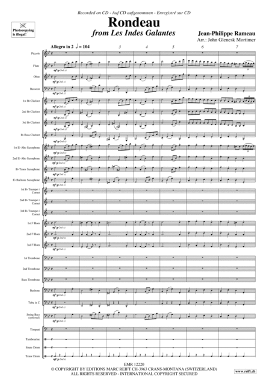 Rondeau Concert Band scores gallery preview page 3