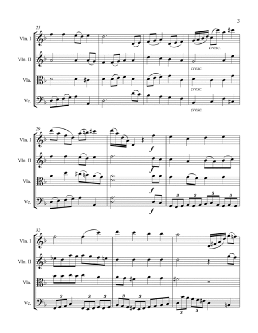 When I Survey the Wondrous Cross and O Sacred Head Now Wounded String Quartet scores gallery preview page 3