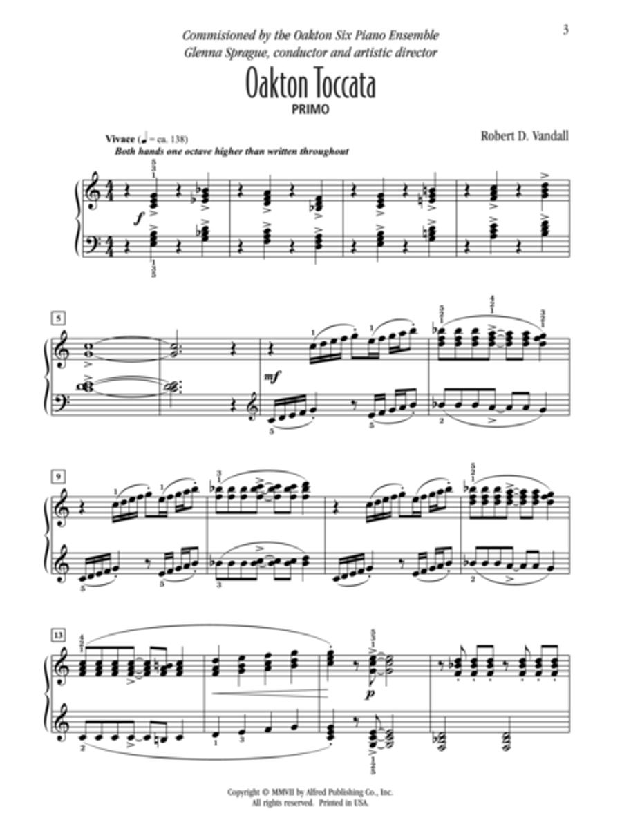 Oakton Toccata Small Ensemble scores gallery preview page 3