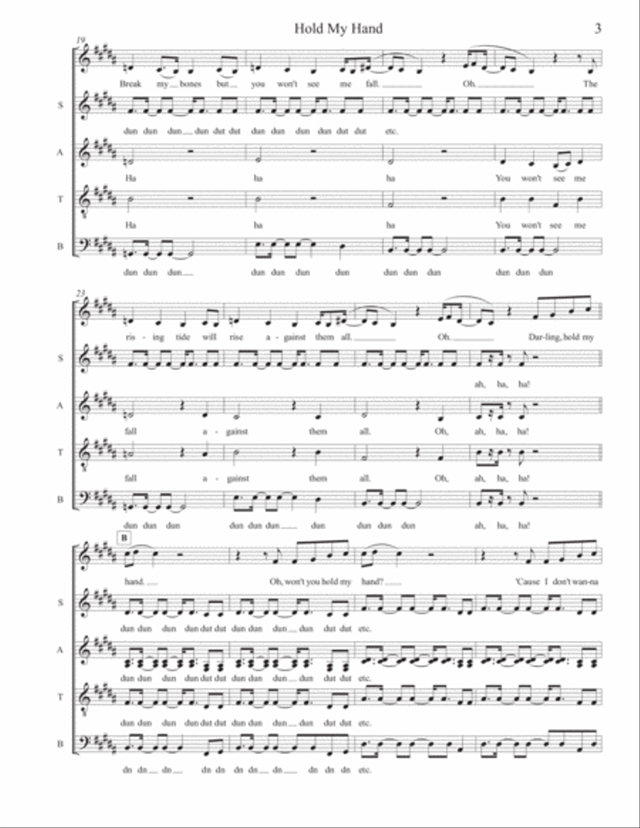 Hold My Hand Divisi scores gallery preview page 3