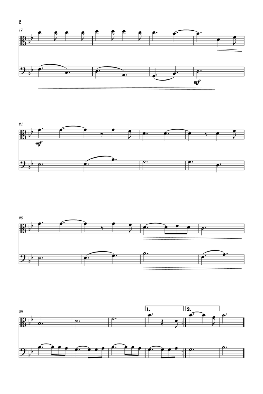 Hallelujah String Duet scores gallery preview page 2