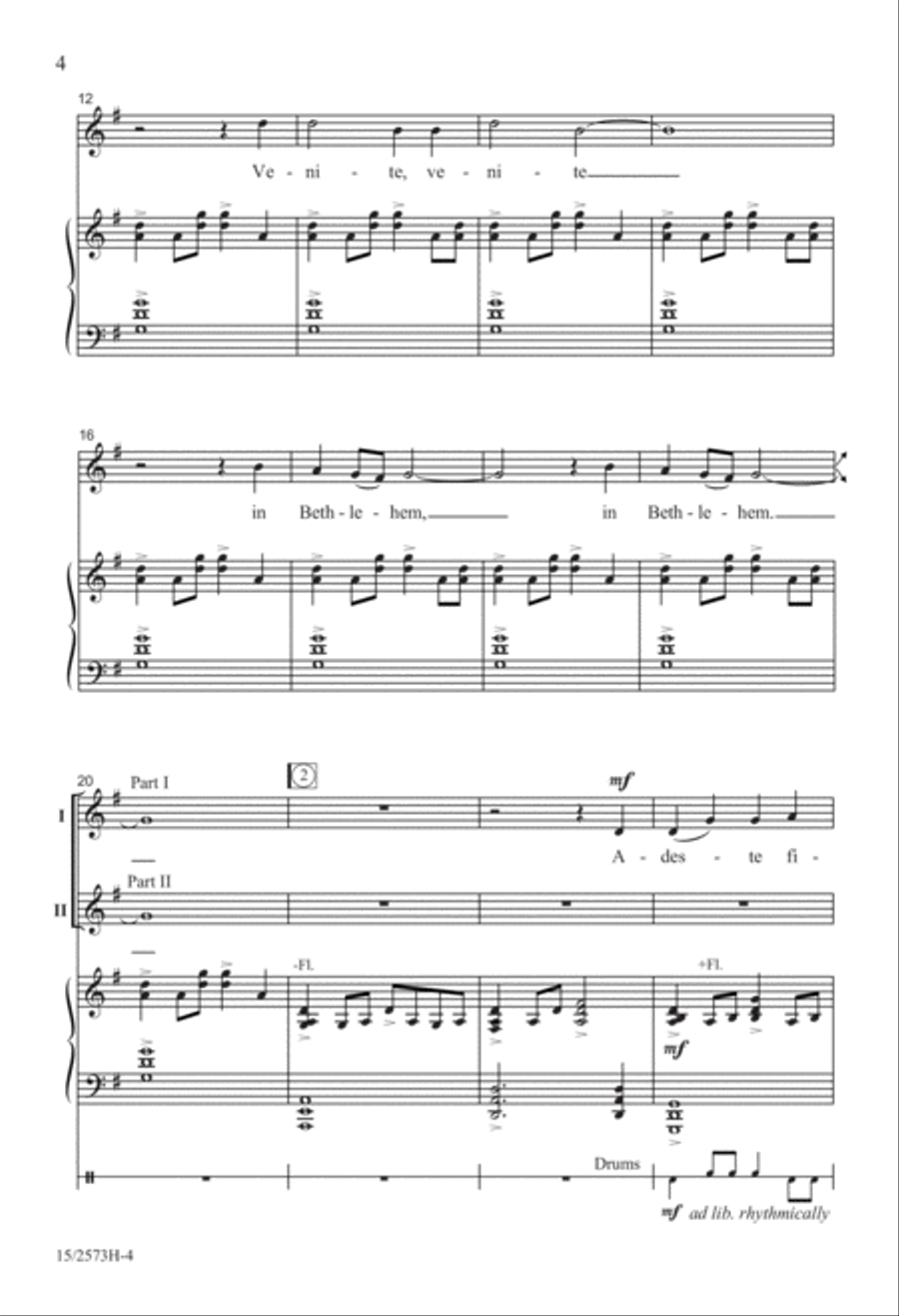Adeste Fideles 2-Part scores gallery preview page 5
