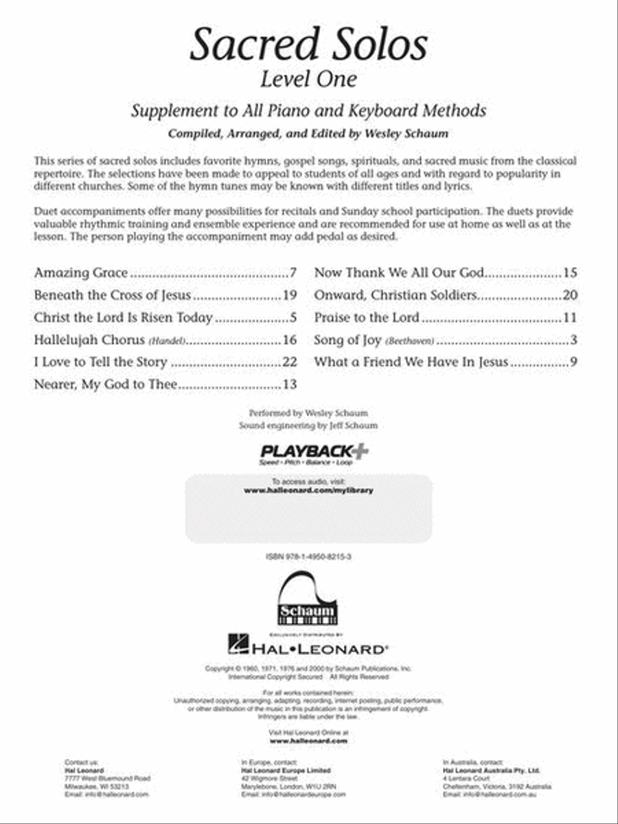 Sacred Solos Piano Method scores gallery preview page 3