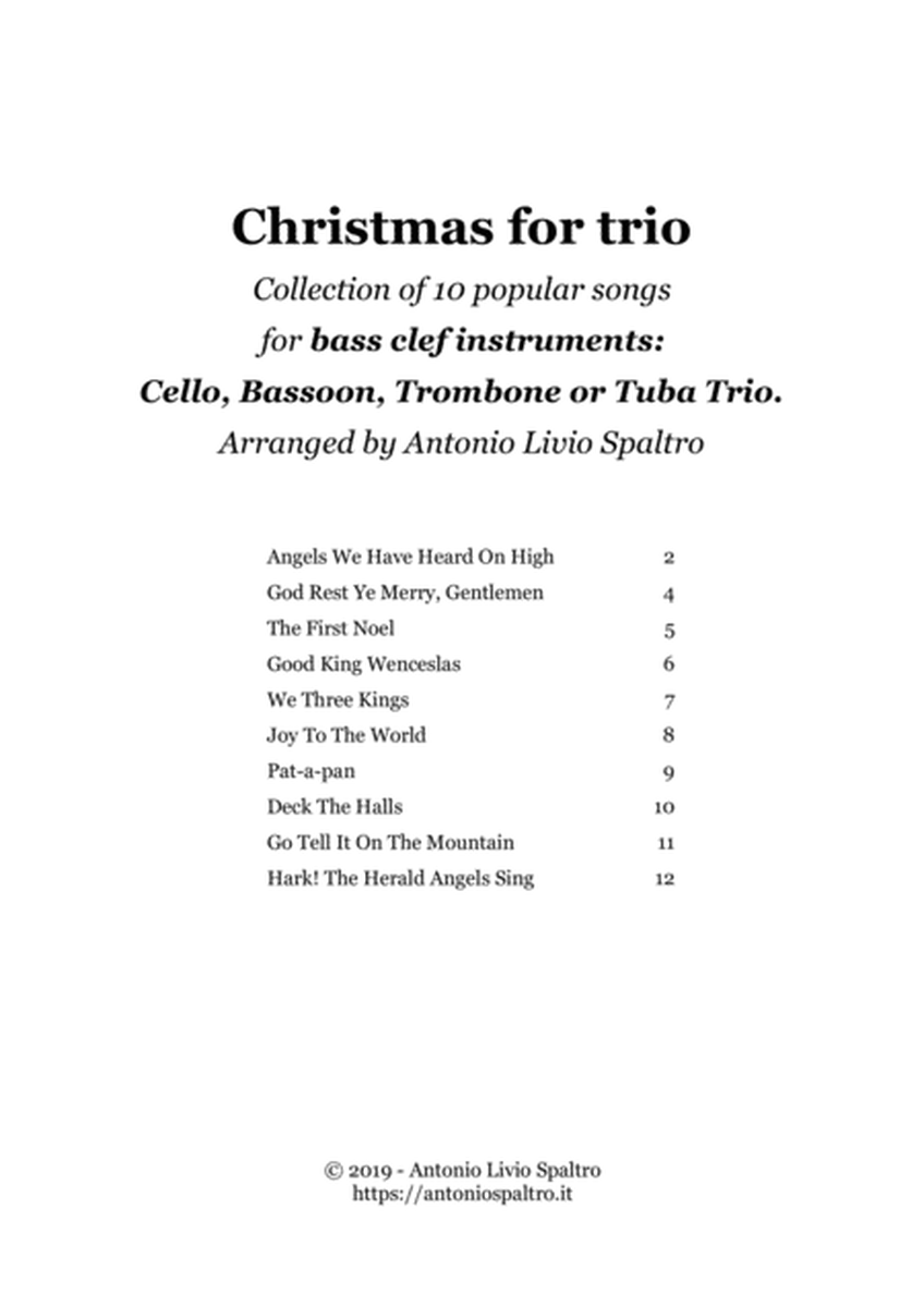 Christmas Carols Collection for Cello trio (bassoon trio, trombone trio or tuba trio) image number null