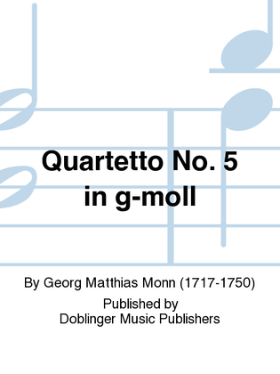 Book cover for Quartetto No. 5 in g-moll