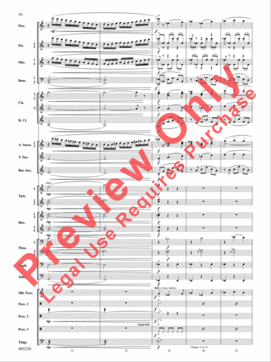 Life Eternal Concert Band scores gallery preview page 17