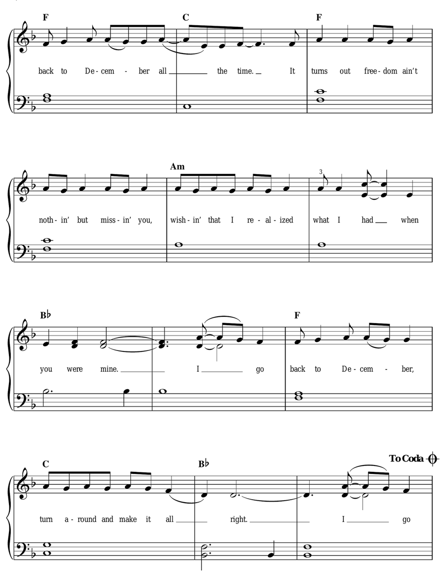 Back To December Voice scores gallery preview page 4