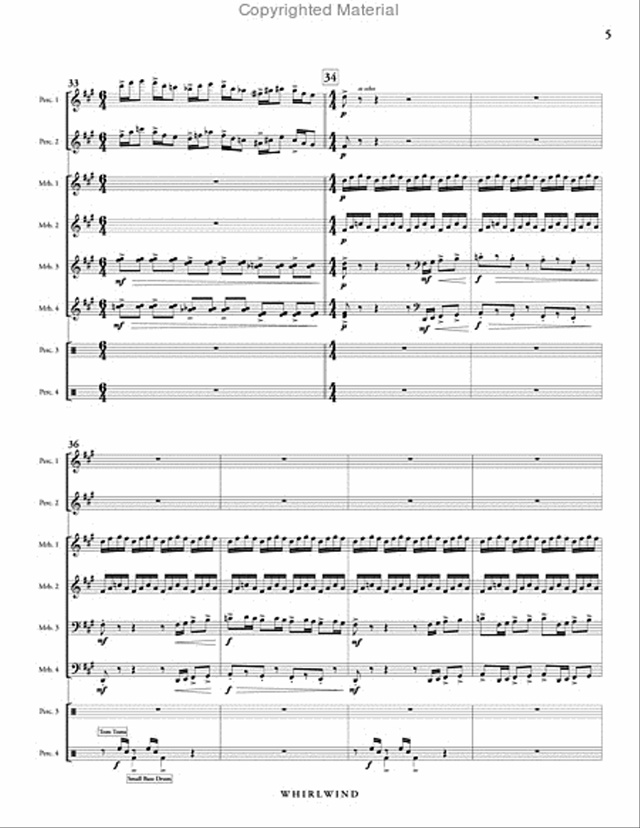 Whirlwind Percussion Ensemble scores gallery preview page 6
