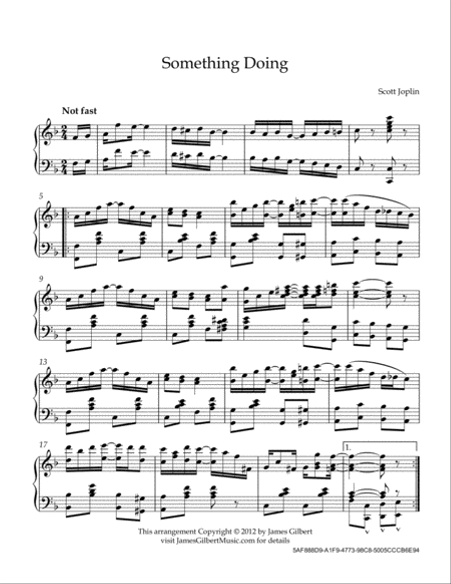 Something Doing Piano Solo scores gallery preview page 2