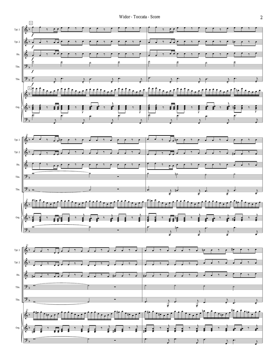 Toccata, from Symphony No. 5 (for Organ and Brass Quintet) image number null