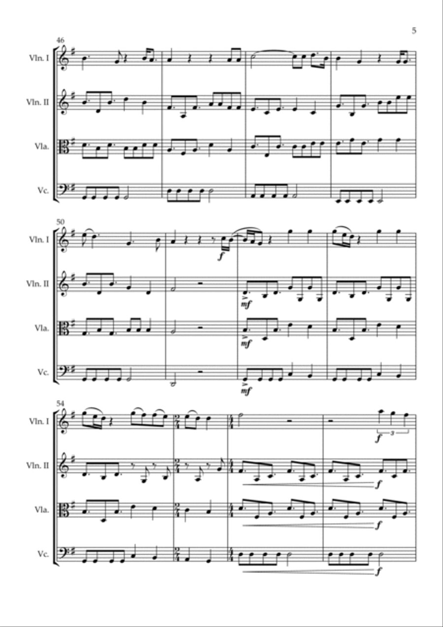 Sweet Creature Sweet Creature String Quartet scores gallery preview page 5