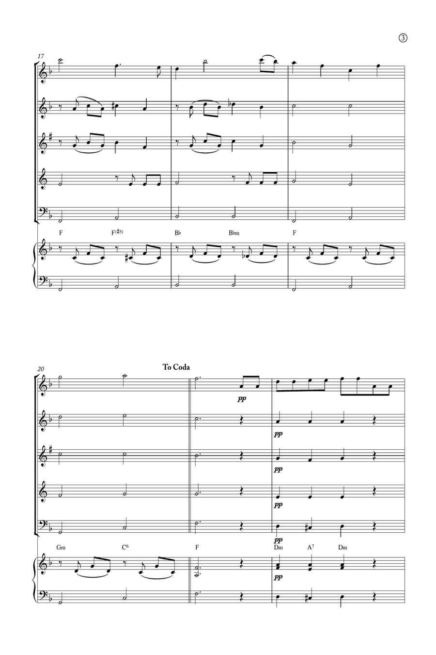 Hymne A L'amour Woodwind Quintet scores gallery preview page 3