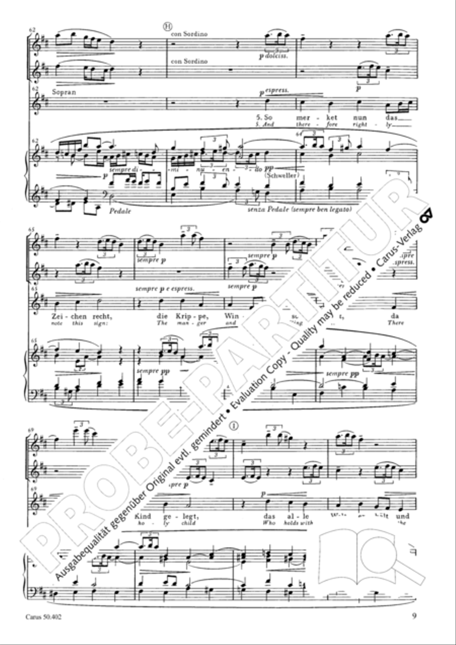 From heav'n above to earth I come (Vom Himmel hoch, da komm ich her) SSAA scores gallery preview page 12