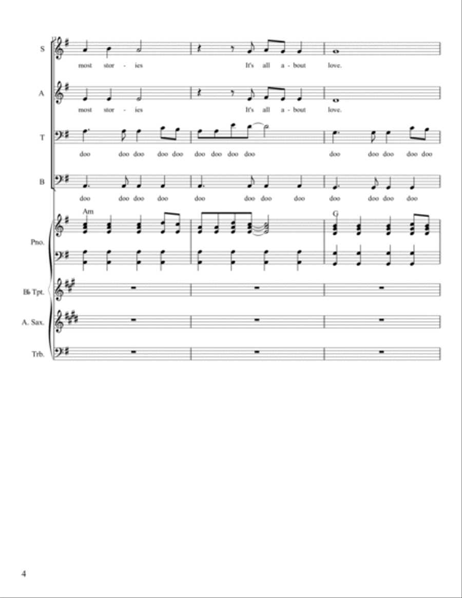 We All Need Love 4-Part scores gallery preview page 4