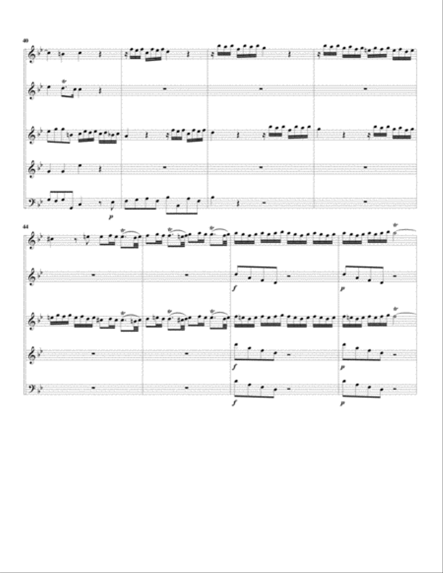 Concerto grosso, Op.3., no.1, HWV 312 (arrangement for 5 recorders) Recorder scores gallery preview page 6