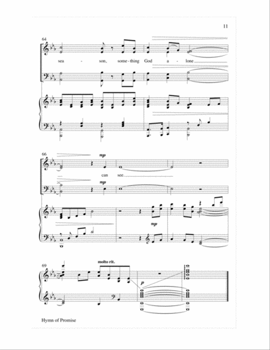 Hymn of Promise 4-Part scores gallery preview page 11
