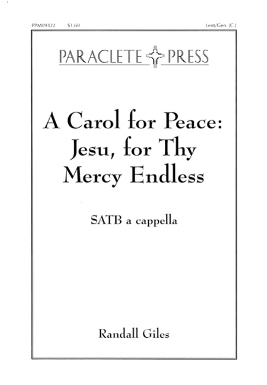 A Carol for Peace: Jesu for Thy Mercy Endless 4-Part scores gallery preview page 1