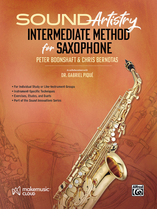 Book cover for Sound Artistry Intermediate Method for Saxophone