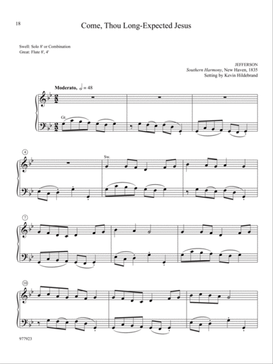 Hosanna, Praise, and Glory: Fourteen Easy Organ Preludes for Advent Organ scores gallery preview page 8