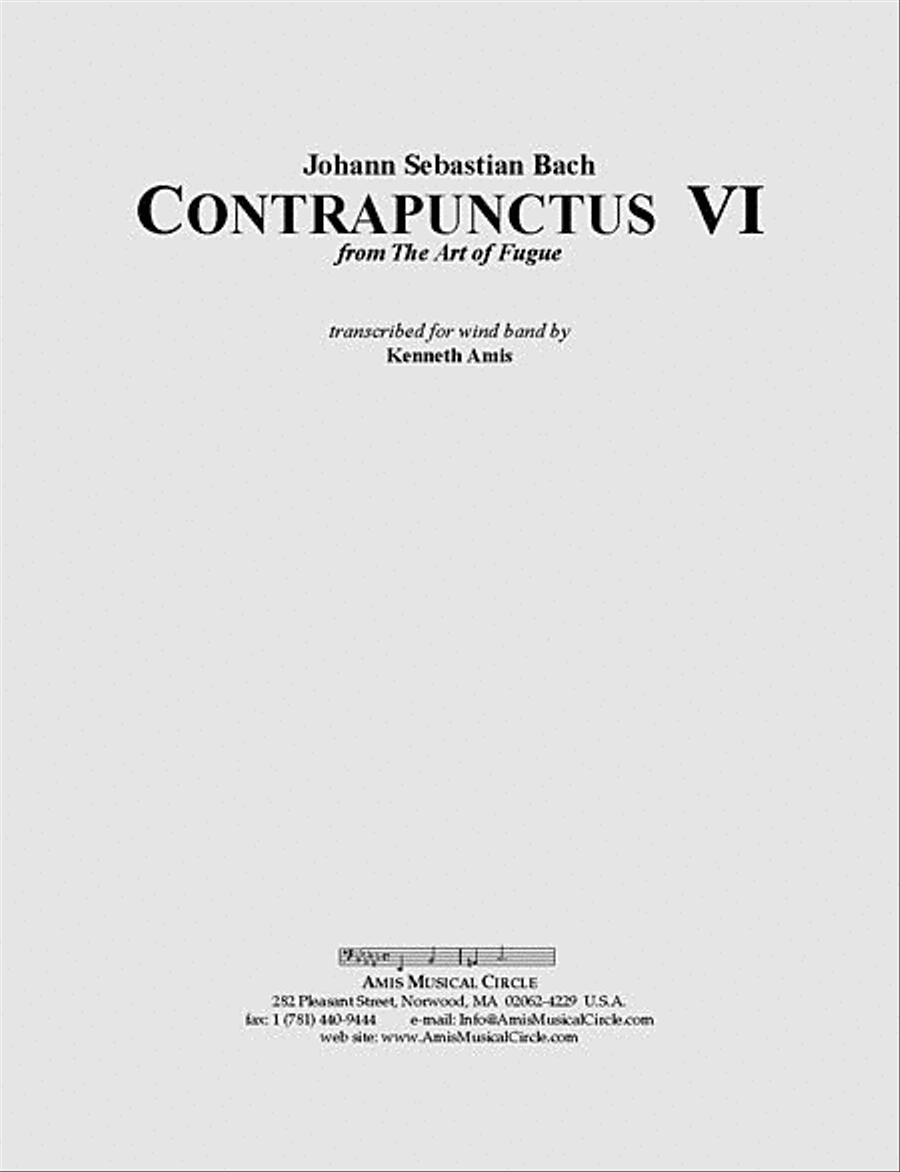 Contrapunctus 6 - STUDY SCORE ONLY