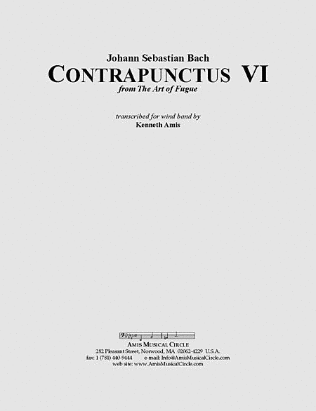Contrapunctus 6 - STUDY SCORE ONLY image number null