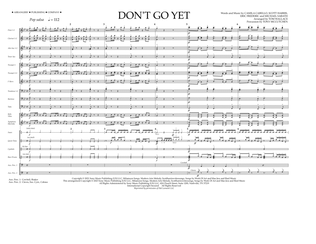 Book cover for Don't Go Yet (arr. Tom Wallace) - Full Score