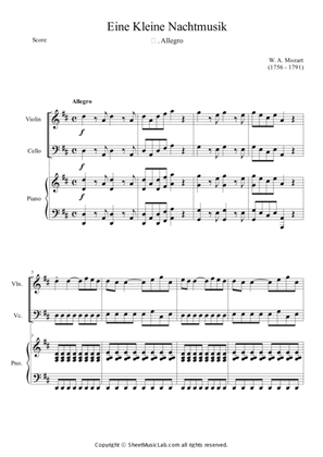 Book cover for Serenade No.13 "Eine Kleine Nachtmusik" in G major, K.525 1.Allegro Easy & Short In D