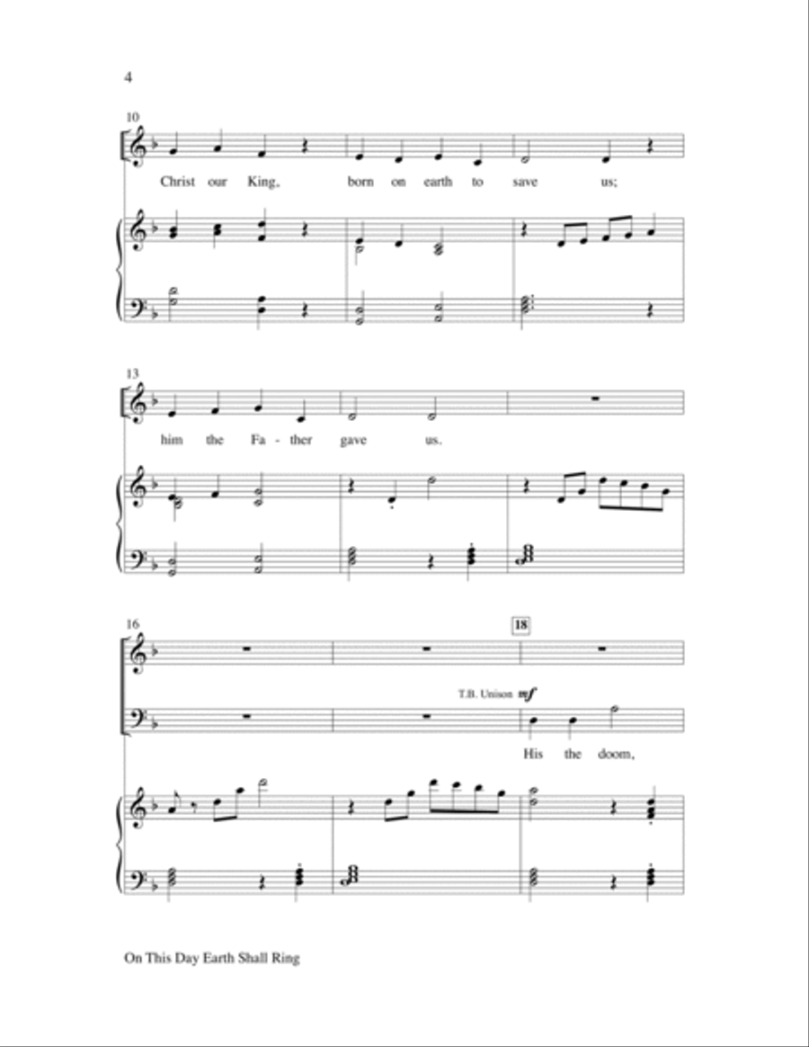 On This Day Earth Shall Ring 4-Part scores gallery preview page 4