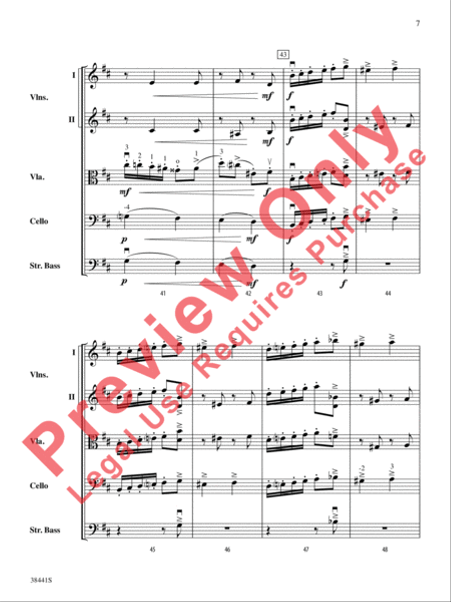 February: Carnival (from The Seasons) String Orchestra scores gallery preview page 8