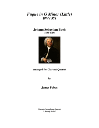 Book cover for Fugue in G Minor (Little) BWV 578 (clarinet quartet version)