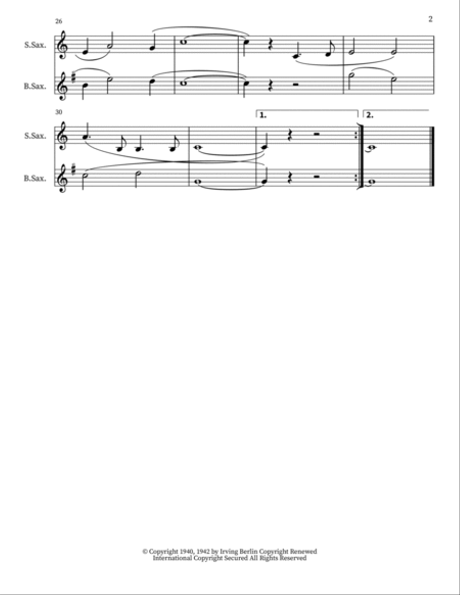 White Christmas Woodwind Duet scores gallery preview page 2