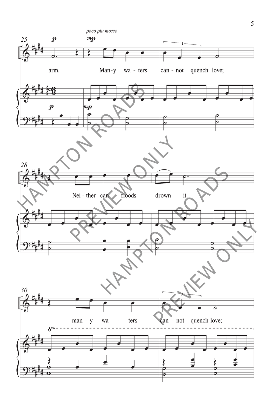 Set Me As a Seal Unison Choir scores gallery preview page 6