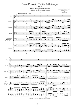 Albinoni - Oboe Concerto No.3 in B flat major Op.7 for Oboe, Strings and Cembalo