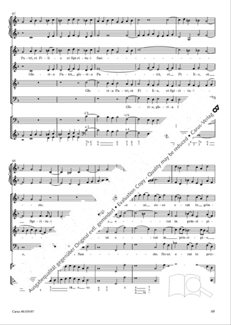 Vesperae solennes de Dominica 4-Part scores gallery preview page 54
