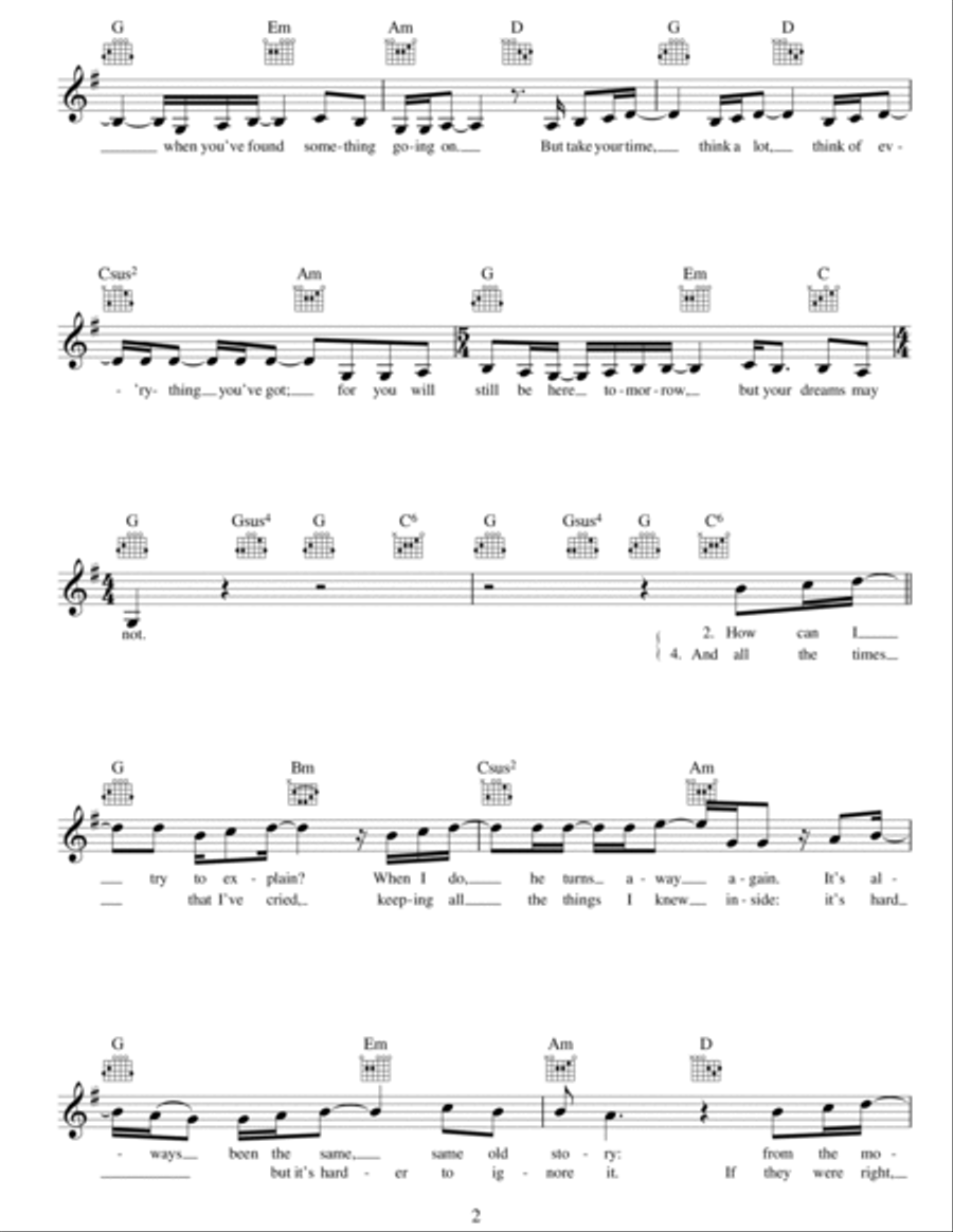 Father And Son Father And Son Piano scores gallery preview page 2